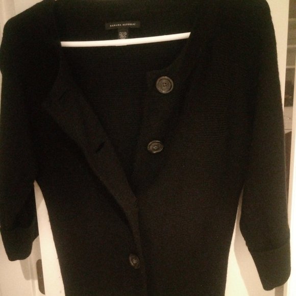 Banana Republic Black Wool Cardigan - Picture 1 of 4